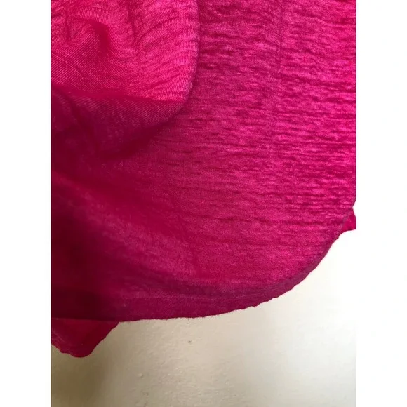 Chicos Pink 100% Linen V-Neck Long Sleeve Tunic Top Slub Knit Tee 3 XL Beach - Picture 15 of 15